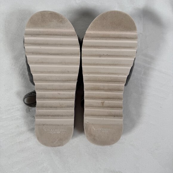 Koolaburra By UGG Fuzzn II Slippers Women Size 6 Gray Back Strap Sandal Open Toe - Picture 8 of 10